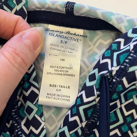 Tommy Bahama Island Active Dress Small Hooded Athletic Swim Coverup Geometric - Picture 6 of 10